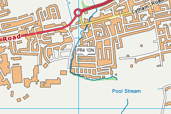 PR4 1DN map - OS VectorMap District (Ordnance Survey)