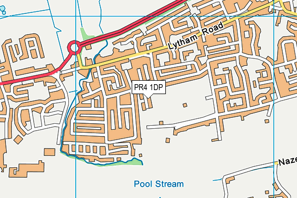 PR4 1DP map - OS VectorMap District (Ordnance Survey)