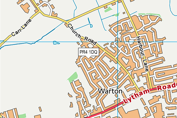 PR4 1DQ map - OS VectorMap District (Ordnance Survey)
