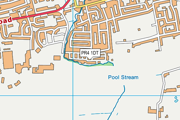 PR4 1DT map - OS VectorMap District (Ordnance Survey)