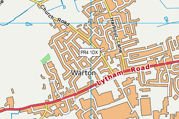 PR4 1DX map - OS VectorMap District (Ordnance Survey)