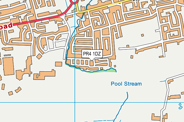 PR4 1DZ map - OS VectorMap District (Ordnance Survey)