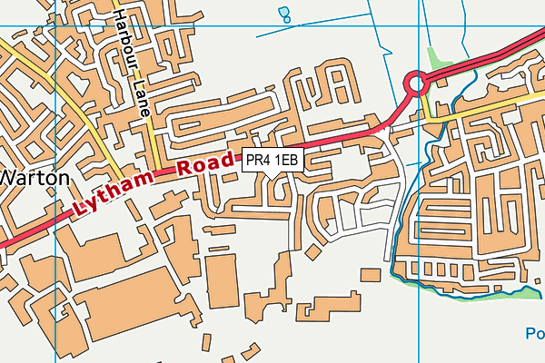 PR4 1EB map - OS VectorMap District (Ordnance Survey)