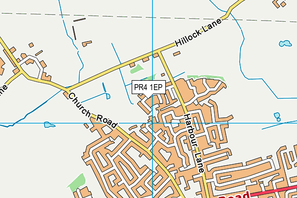 PR4 1EP map - OS VectorMap District (Ordnance Survey)
