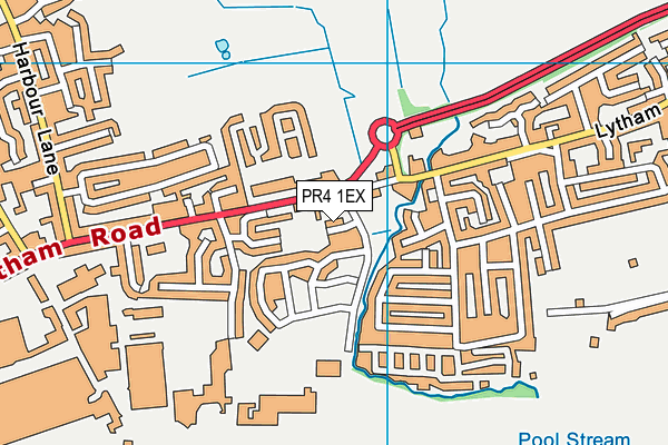 PR4 1EX map - OS VectorMap District (Ordnance Survey)