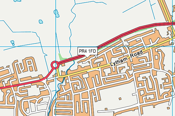 PR4 1FD map - OS VectorMap District (Ordnance Survey)