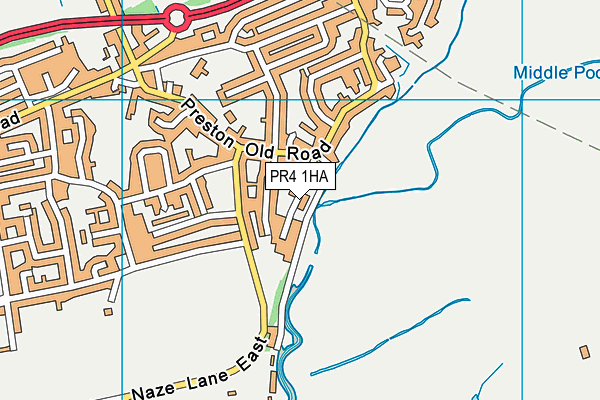 PR4 1HA map - OS VectorMap District (Ordnance Survey)