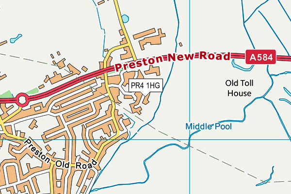 PR4 1HG map - OS VectorMap District (Ordnance Survey)