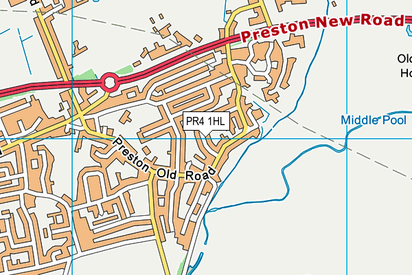PR4 1HL map - OS VectorMap District (Ordnance Survey)