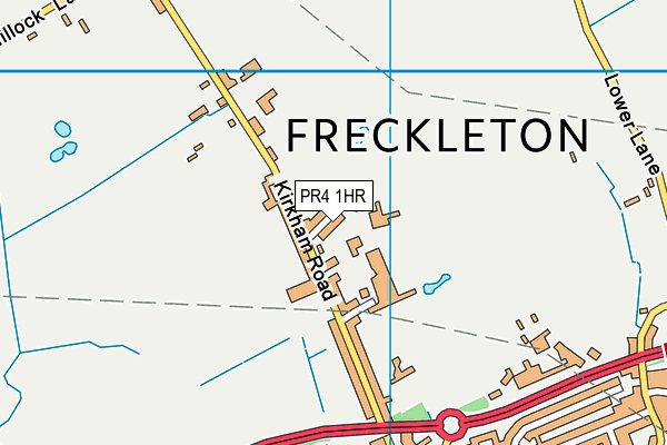 Freckleton Strike Lane Primary School map (PR4 1HR) - OS VectorMap District (Ordnance Survey)