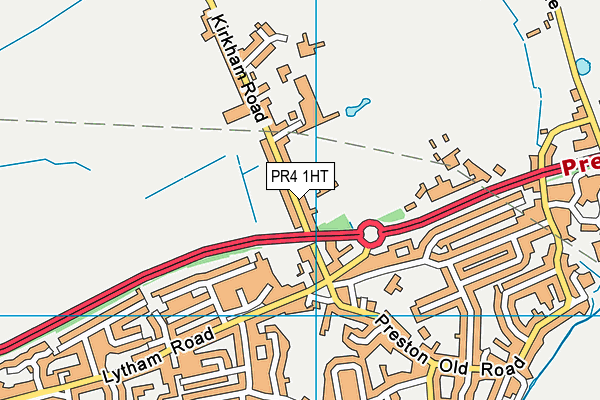 PR4 1HT map - OS VectorMap District (Ordnance Survey)
