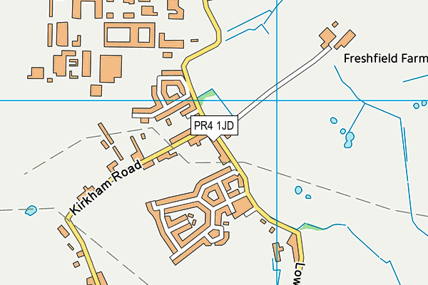 PR4 1JD map - OS VectorMap District (Ordnance Survey)