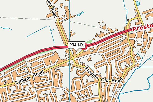PR4 1JX map - OS VectorMap District (Ordnance Survey)