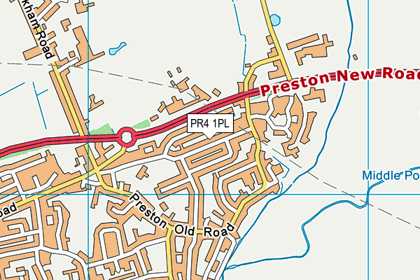 PR4 1PL map - OS VectorMap District (Ordnance Survey)