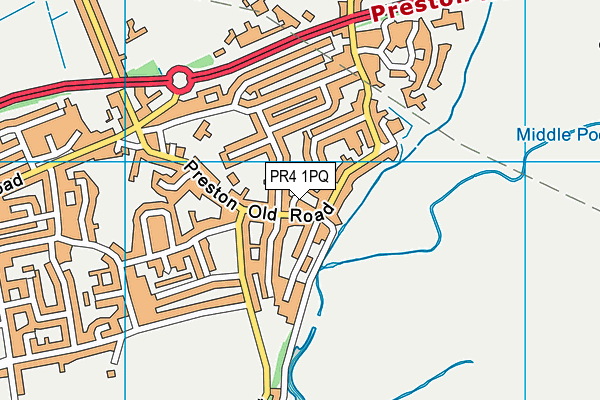 PR4 1PQ map - OS VectorMap District (Ordnance Survey)