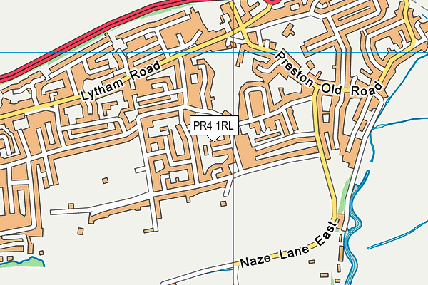 PR4 1RL map - OS VectorMap District (Ordnance Survey)