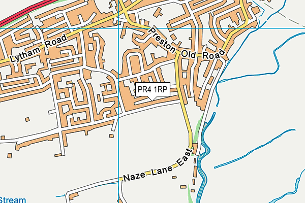 PR4 1RP map - OS VectorMap District (Ordnance Survey)