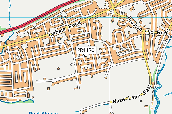 PR4 1RQ map - OS VectorMap District (Ordnance Survey)
