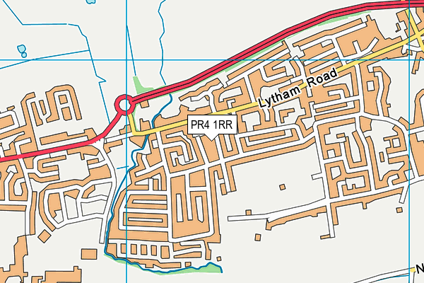 PR4 1RR map - OS VectorMap District (Ordnance Survey)