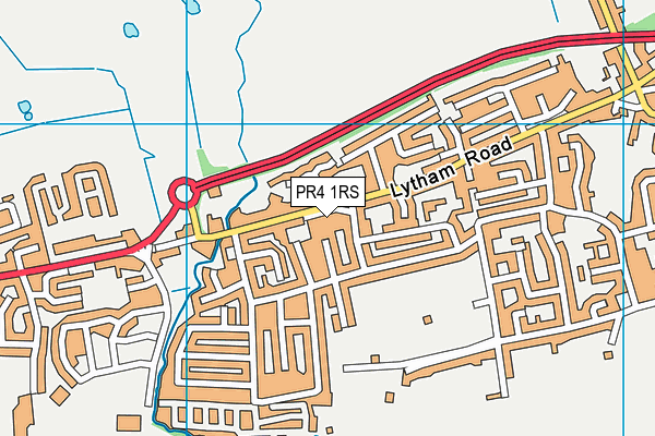 PR4 1RS map - OS VectorMap District (Ordnance Survey)