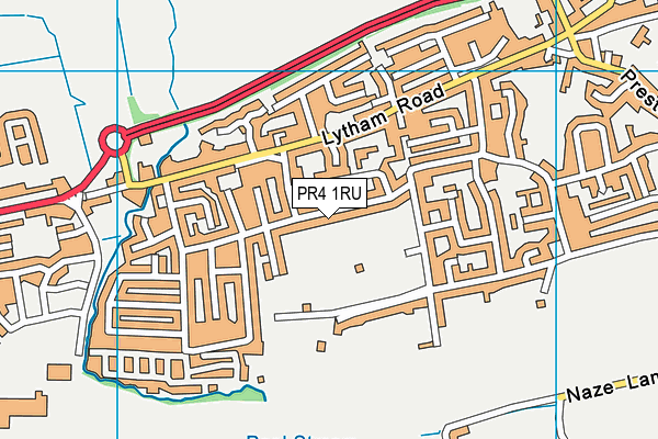 PR4 1RU map - OS VectorMap District (Ordnance Survey)