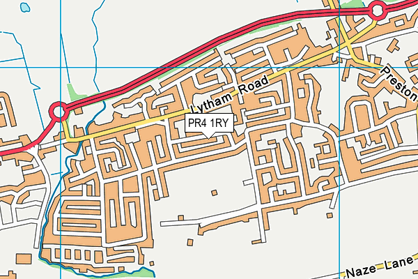 PR4 1RY map - OS VectorMap District (Ordnance Survey)
