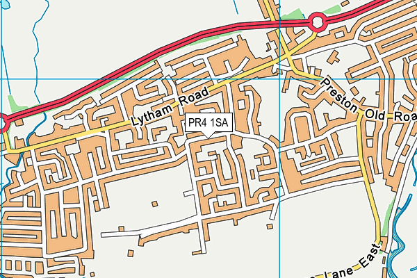 PR4 1SA map - OS VectorMap District (Ordnance Survey)