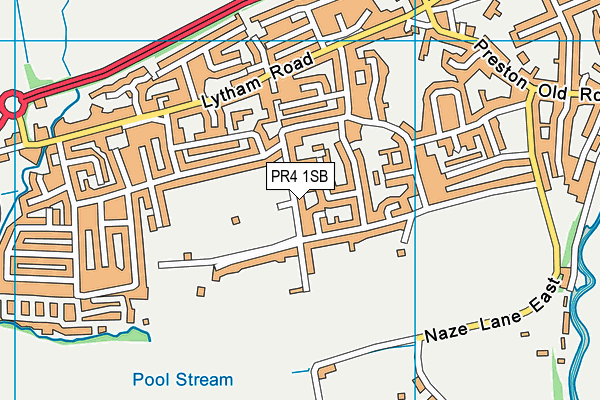 PR4 1SB map - OS VectorMap District (Ordnance Survey)