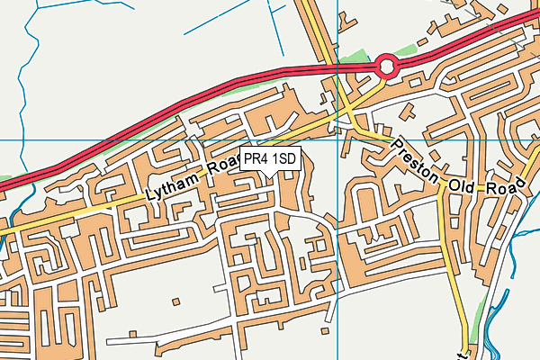 PR4 1SD map - OS VectorMap District (Ordnance Survey)
