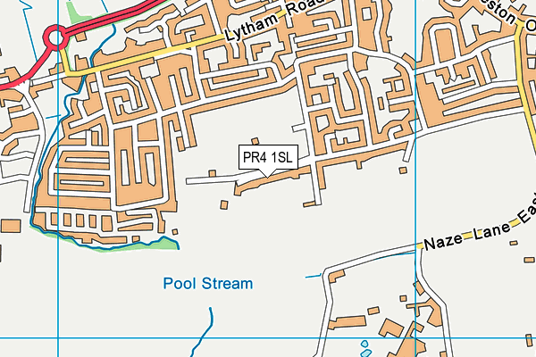 PR4 1SL map - OS VectorMap District (Ordnance Survey)