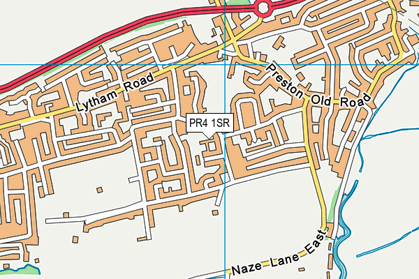PR4 1SR map - OS VectorMap District (Ordnance Survey)