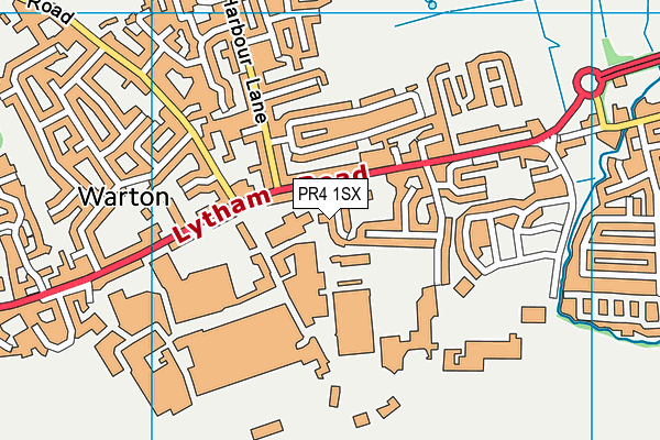 PR4 1SX map - OS VectorMap District (Ordnance Survey)