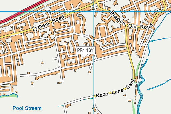 PR4 1SY map - OS VectorMap District (Ordnance Survey)