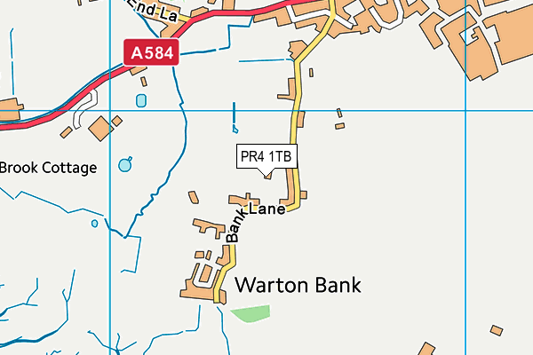 Bank Lane Sports Ground map (PR4 1TB) - OS VectorMap District (Ordnance Survey)