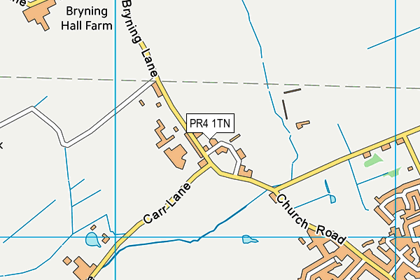 PR4 1TN map - OS VectorMap District (Ordnance Survey)
