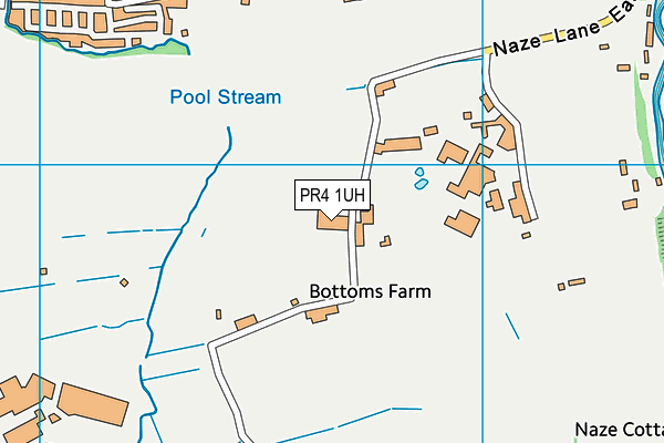 Bush Lane Playing Fields map (PR4 1UH) - OS VectorMap District (Ordnance Survey)