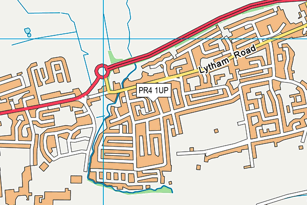 PR4 1UP map - OS VectorMap District (Ordnance Survey)