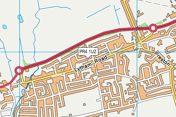 PR4 1UZ map - OS VectorMap District (Ordnance Survey)