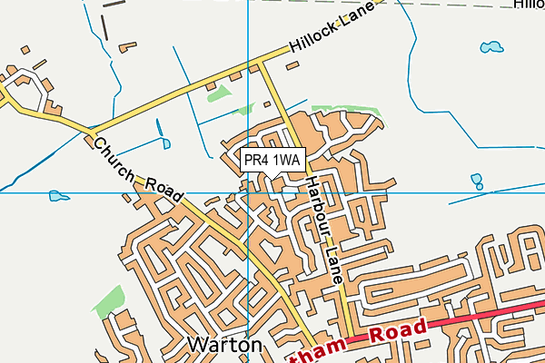PR4 1WA map - OS VectorMap District (Ordnance Survey)