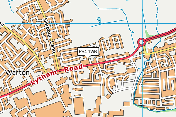PR4 1WB map - OS VectorMap District (Ordnance Survey)