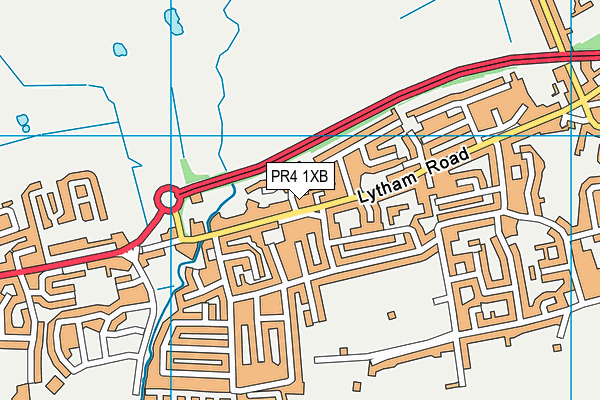 PR4 1XB map - OS VectorMap District (Ordnance Survey)