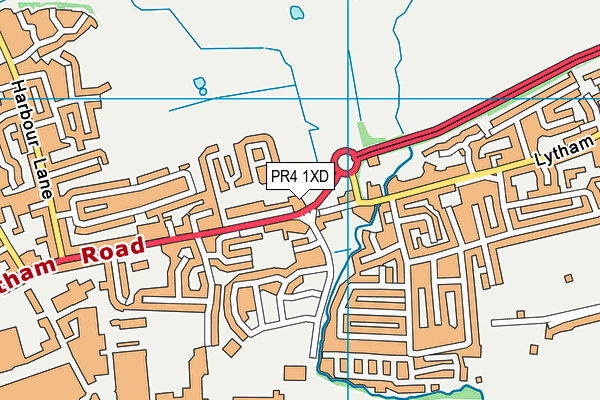 PR4 1XD map - OS VectorMap District (Ordnance Survey)