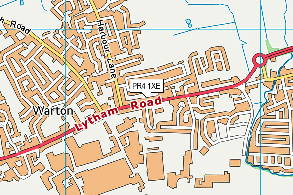 PR4 1XE map - OS VectorMap District (Ordnance Survey)