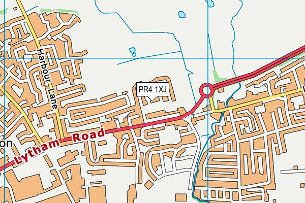 PR4 1XJ map - OS VectorMap District (Ordnance Survey)
