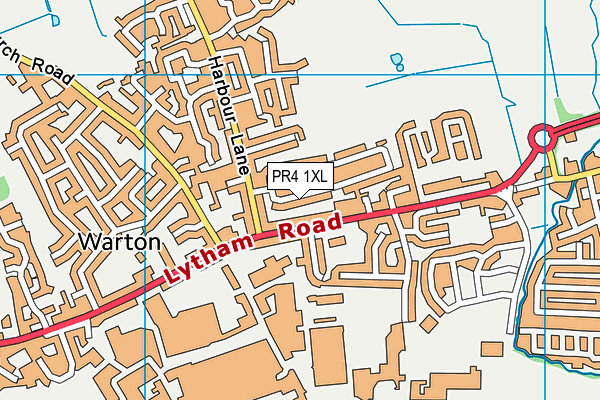 PR4 1XL map - OS VectorMap District (Ordnance Survey)
