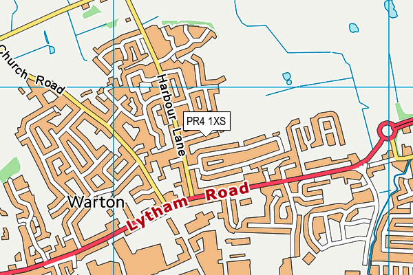 PR4 1XS map - OS VectorMap District (Ordnance Survey)