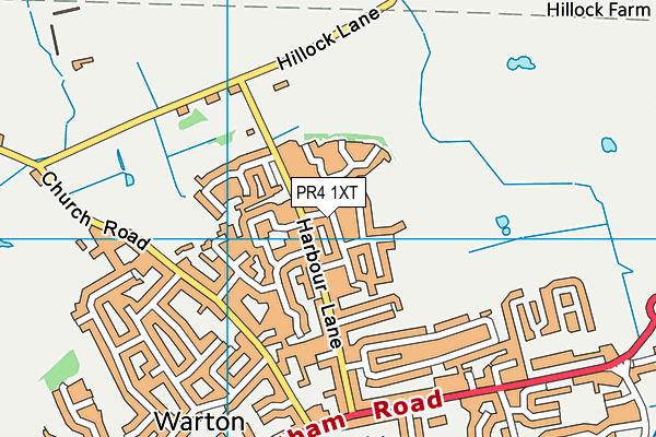 PR4 1XT map - OS VectorMap District (Ordnance Survey)