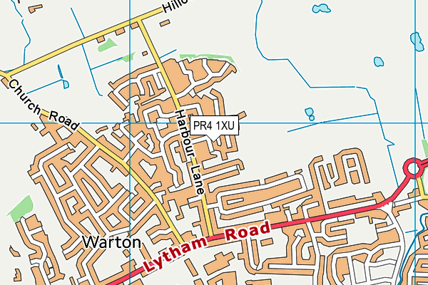 PR4 1XU map - OS VectorMap District (Ordnance Survey)