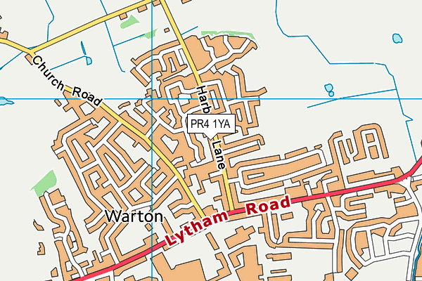 PR4 1YA map - OS VectorMap District (Ordnance Survey)