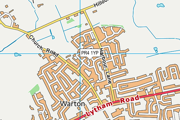 PR4 1YP map - OS VectorMap District (Ordnance Survey)